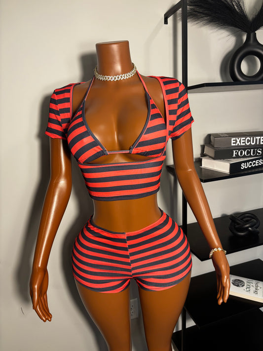 3 piece striped set